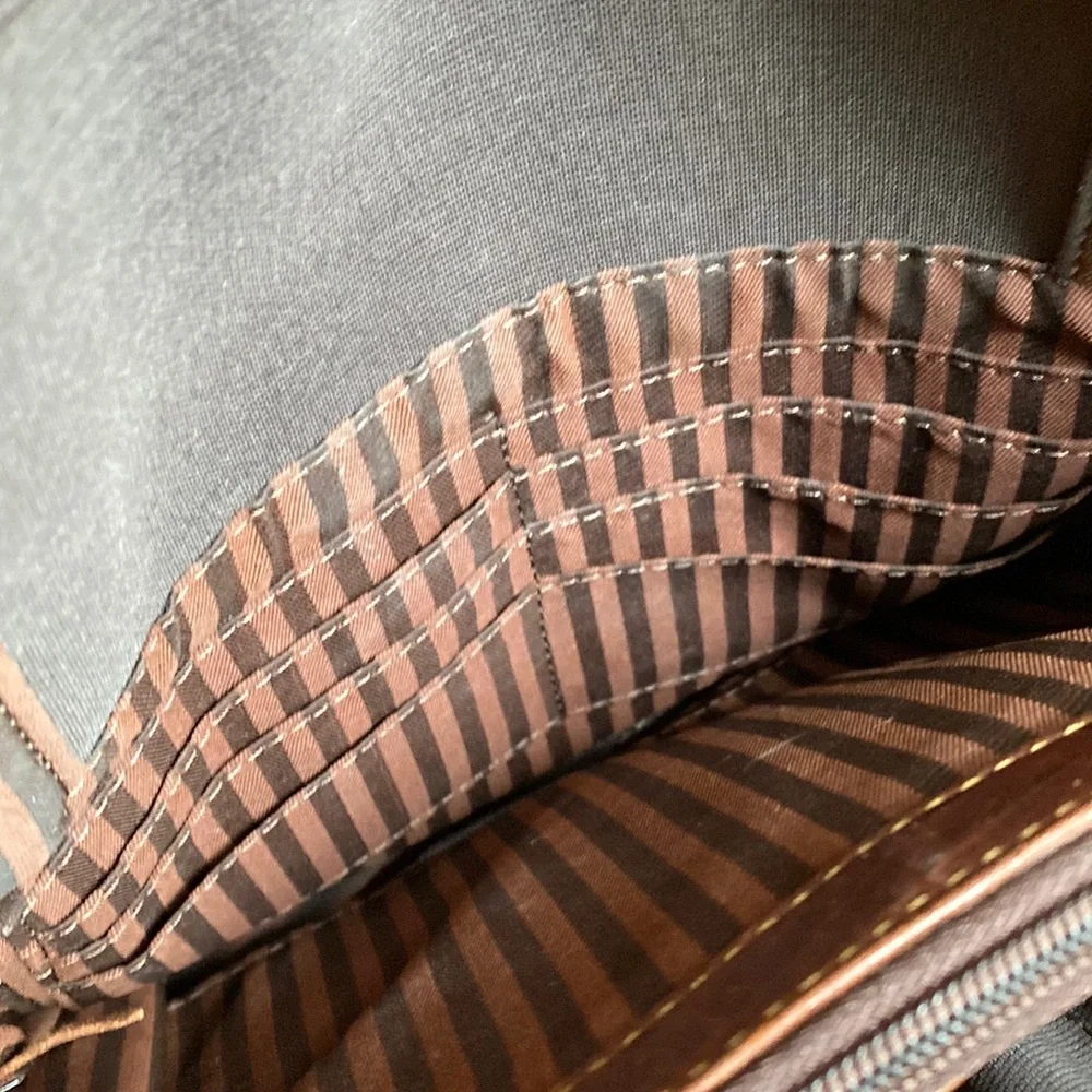 Jack Georges Genuine Leather Brown Backpack/Crossbody Bag